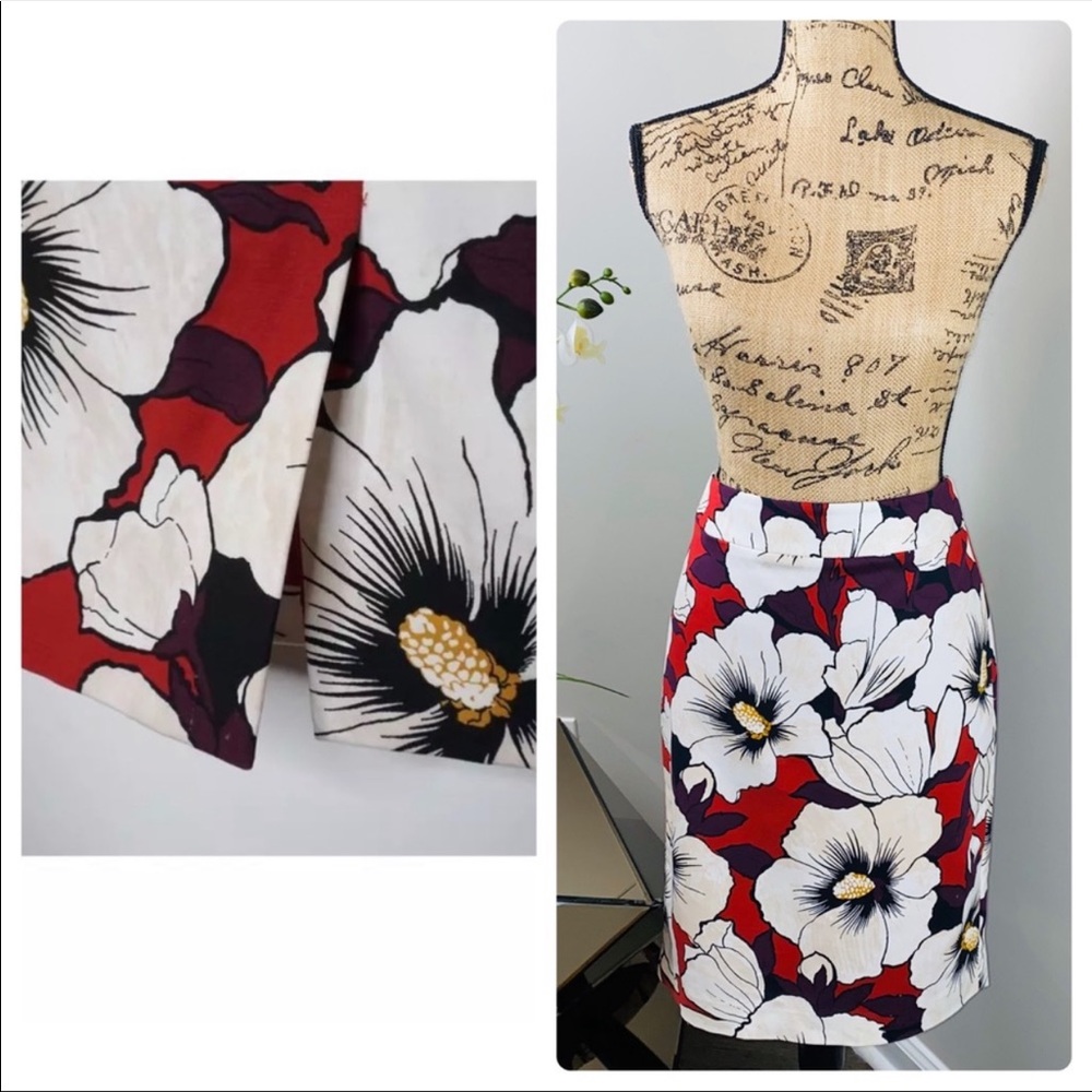 New Ann Taylor factory floral pencil skirt Sz 6